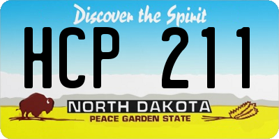 ND license plate HCP211