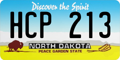 ND license plate HCP213