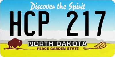 ND license plate HCP217