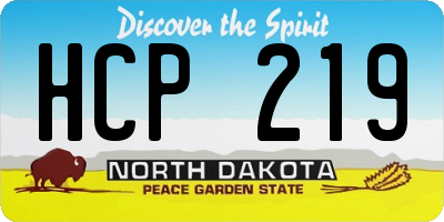 ND license plate HCP219