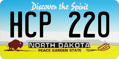 ND license plate HCP220