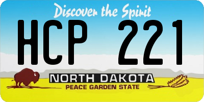 ND license plate HCP221