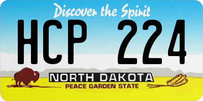 ND license plate HCP224