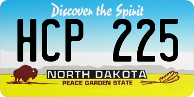 ND license plate HCP225