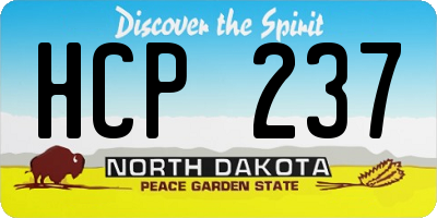 ND license plate HCP237