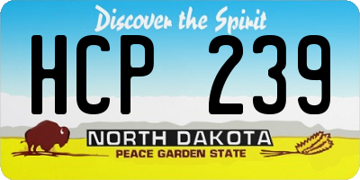 ND license plate HCP239