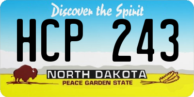 ND license plate HCP243