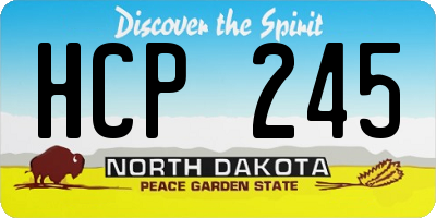 ND license plate HCP245