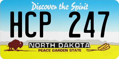 ND license plate HCP247