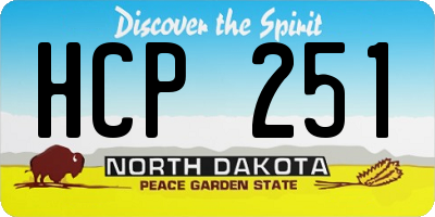 ND license plate HCP251