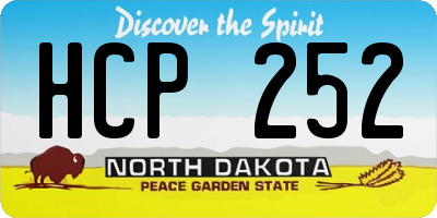 ND license plate HCP252