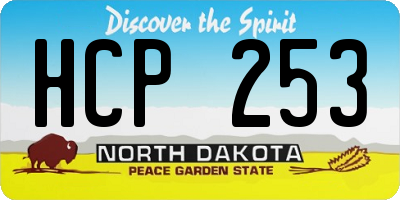 ND license plate HCP253