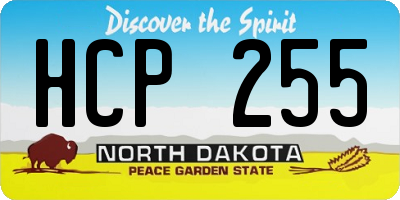 ND license plate HCP255