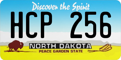 ND license plate HCP256