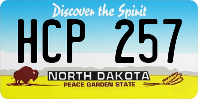 ND license plate HCP257