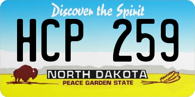 ND license plate HCP259