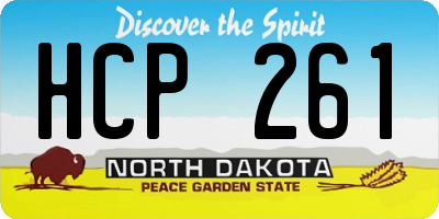 ND license plate HCP261