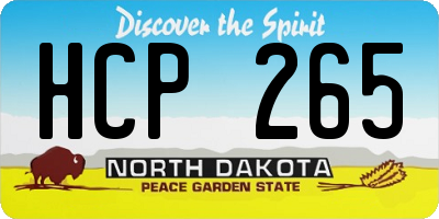 ND license plate HCP265