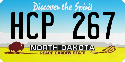 ND license plate HCP267