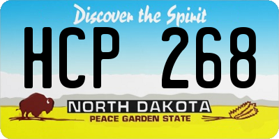 ND license plate HCP268