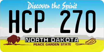 ND license plate HCP270