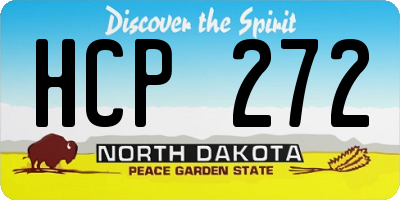 ND license plate HCP272