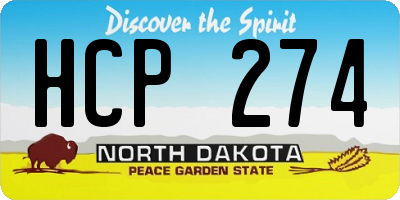 ND license plate HCP274