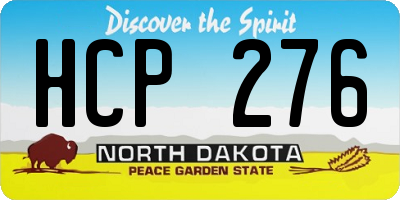 ND license plate HCP276