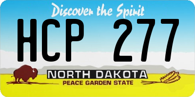 ND license plate HCP277