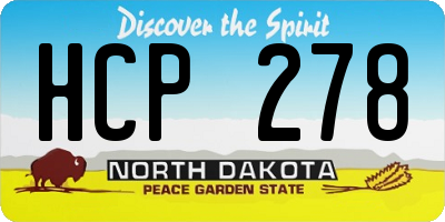 ND license plate HCP278