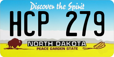 ND license plate HCP279