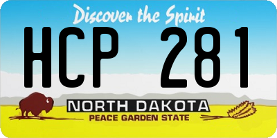 ND license plate HCP281