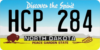 ND license plate HCP284