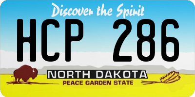 ND license plate HCP286