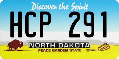 ND license plate HCP291