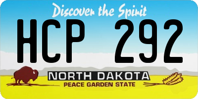 ND license plate HCP292