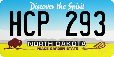 ND license plate HCP293