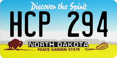 ND license plate HCP294