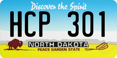 ND license plate HCP301