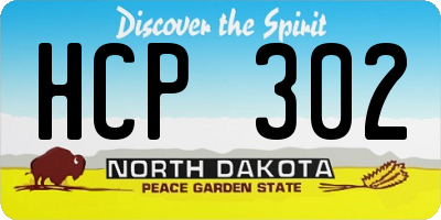 ND license plate HCP302