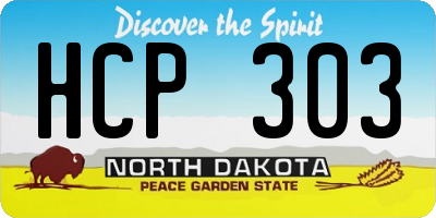 ND license plate HCP303