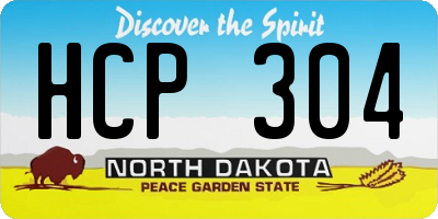 ND license plate HCP304