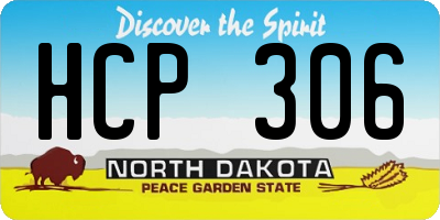 ND license plate HCP306