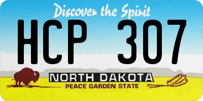 ND license plate HCP307