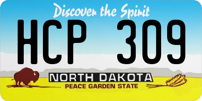 ND license plate HCP309