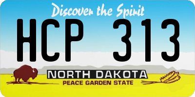 ND license plate HCP313