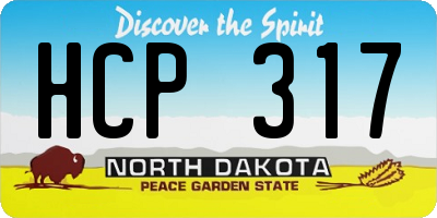 ND license plate HCP317