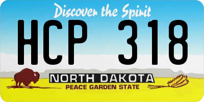 ND license plate HCP318