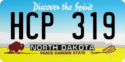 ND license plate HCP319