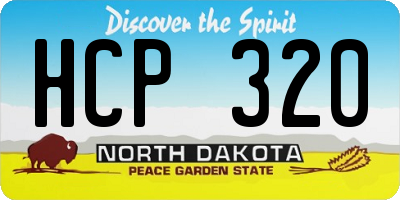 ND license plate HCP320
